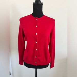 NWT Land’s End Red Cardigan size XS